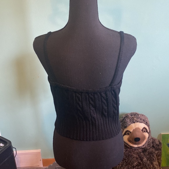 NWOT Shein Medium Black Cropped Tank Top - Picture 2 of 5